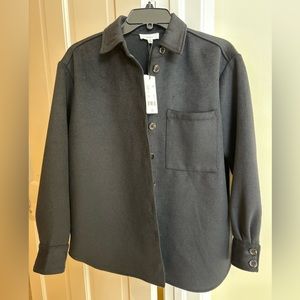 a loves a Button Front Shirt Jacket Shacket